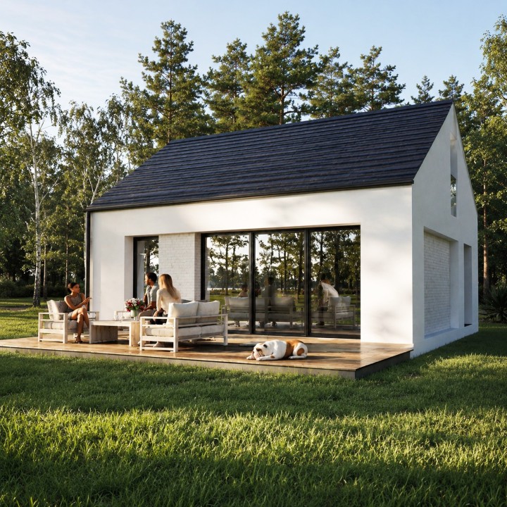 Kio - projekt domu na zgłoszenie 70m2