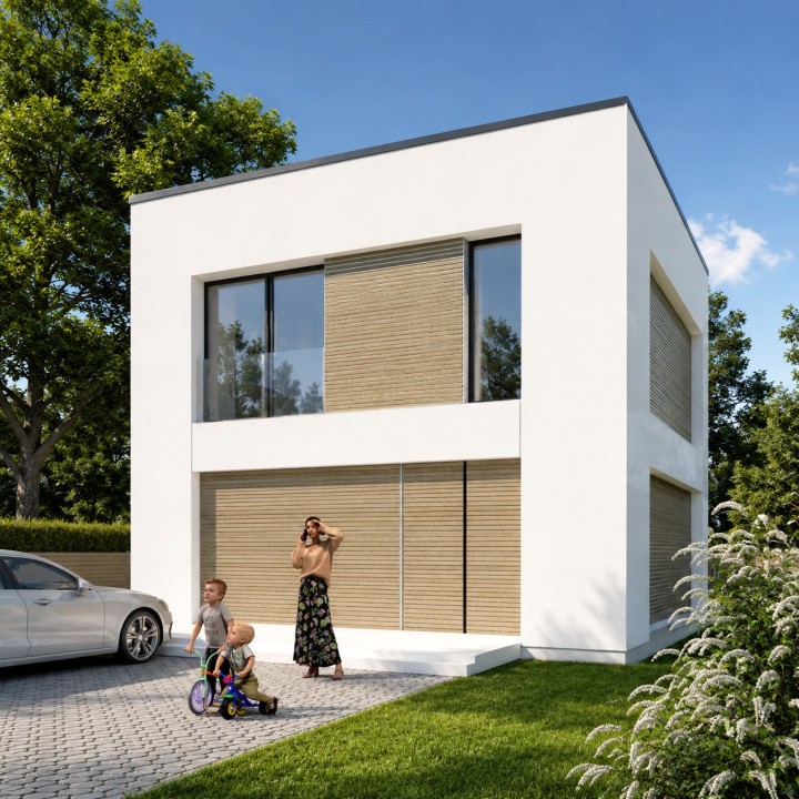 Kostka  - projekt domu na zgłoszenie 70m2
