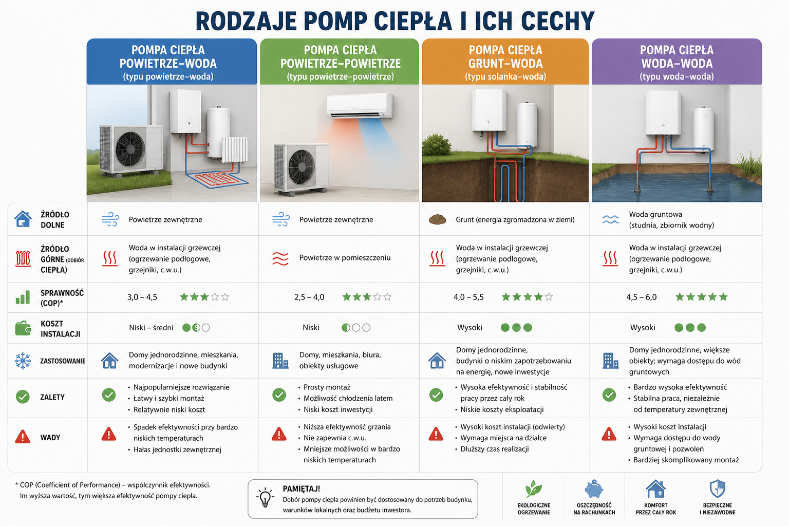 POMPY CIEPLA POROWNANIE